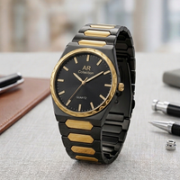 Executive Series: Classic Round Watch Matrix Design Stainless Steel Chain