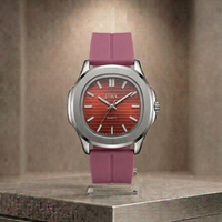 Patik Philippe Style Nautilus – Signature Black Dial & Integrated Matte Strap with Megnat Lock