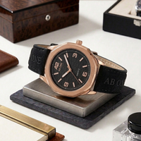 Trendy Watch For Mens With Sweat Leather Strap