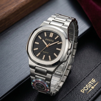 Elegance Luxury Watch – Silver Stainless Steel with Horizontally Embossed Dial
