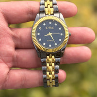 Two-Tone Stainless Steel Chain Watch
