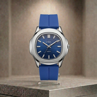 Patik Philippe Style Nautilus – Signature Black Dial & Integrated Matte Strap with Megnat Lock