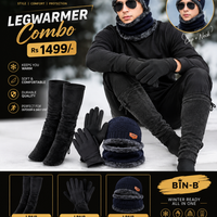 BIN-B Legwarmer Combo – Premium Velvet Winter Set And Gloves