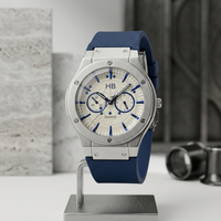 Daimond Glass Hublot Sporty Men’s Silicone Strap Watch