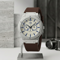 Daimond Glass Hublot Sporty Men’s Silicone Strap Watch