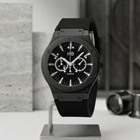 Daimond Glass Hublot Sporty Men’s Silicone Strap Watch