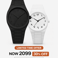 Aura Watch Arabic Dial Watch (Black & White) – Minimal Luxury Timepiece in just 2099