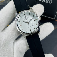 Reward Quartz Watch Black Rubber Strap,Magnet lock Premium Quality With Date