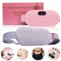 Period Pain Cramp Relief Belt -Portable Menstrual Heating Pad, Heated Belly Belt for Menstrual Cramp Relief with 3 Heat Levels and 4 Modes, Electric Belt Massage for Women and Girls