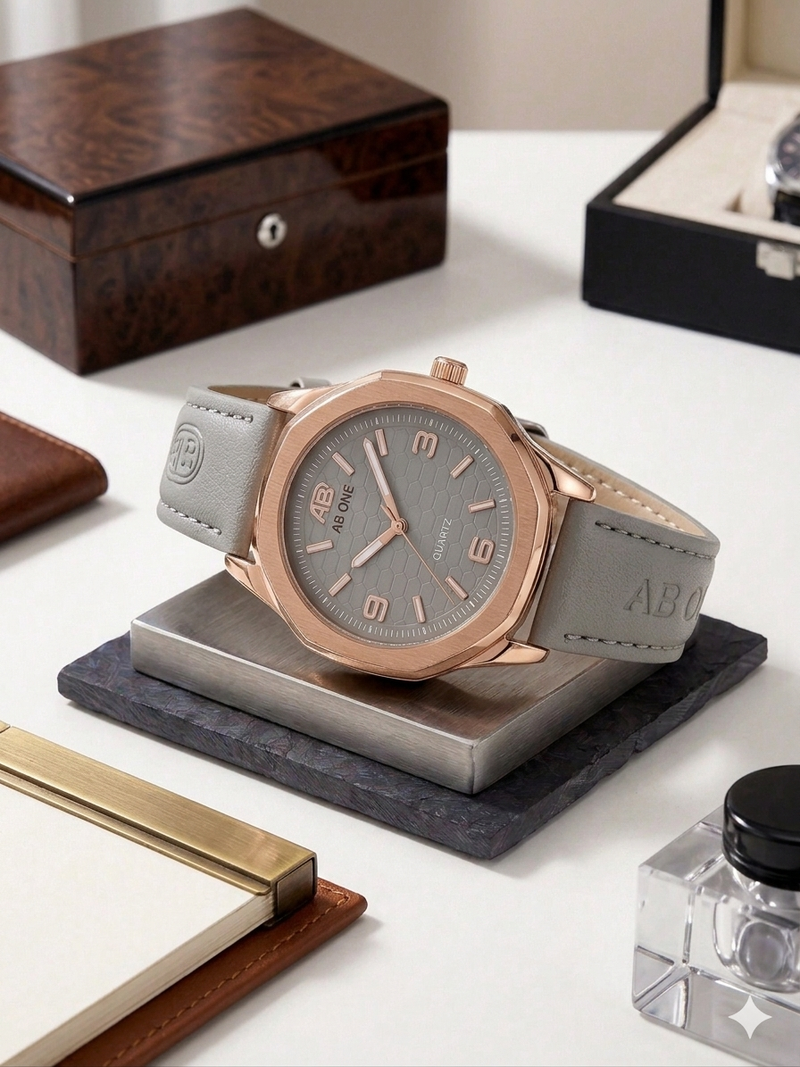 Trendy Watch For Mens With Sweat Leather Strap