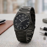 Executive Series: Classic Round Watch  Matrix Design Stainless Steel Chain