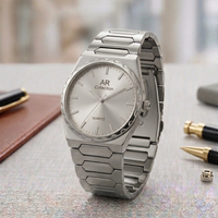 Executive Series: Classic Round Watch  Matrix Design Stainless Steel Chain