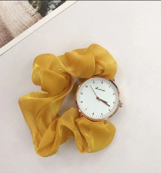 Korean Style Scrunchie Watch for Women