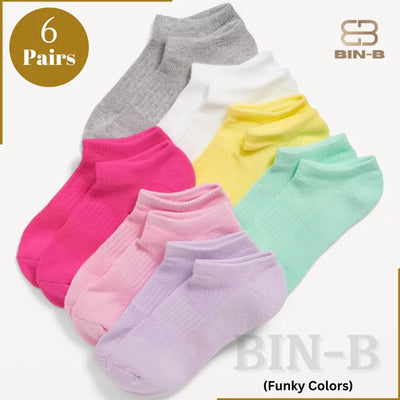 Pack of 6 Pairs Ankle Socks for Men & Women