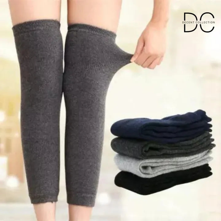 Woolen Thermal Leg Warmers – Unisex Winter Knee High Sleeves 1