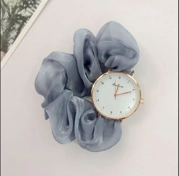 Korean Style Scrunchie Watch for Women