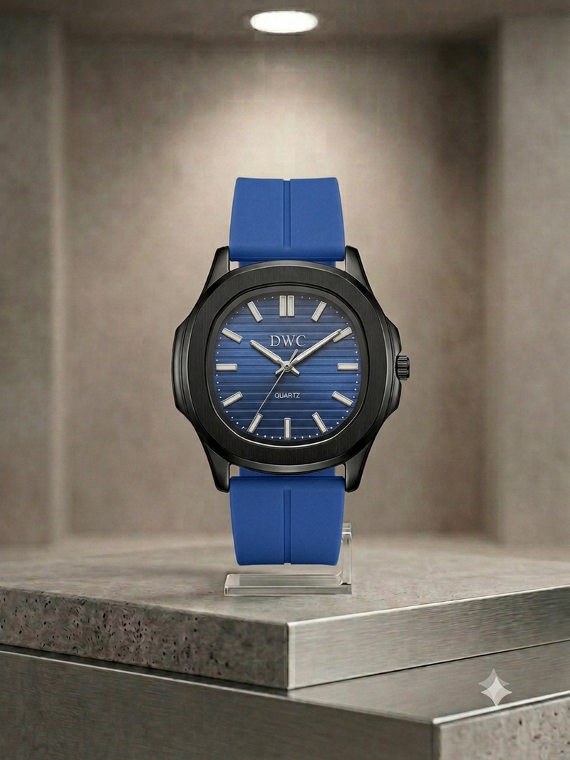 Patik Philippe Style Nautilus – Signature Black Dial & Integrated Matte Strap with Megnat Lock