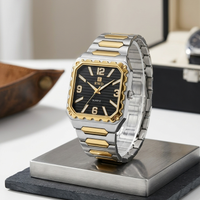 Executive Series: Classic Square Watch Old Money Design Stainless Steel Chain