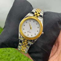 Two-Tone Stainless Steel Chain Watch
