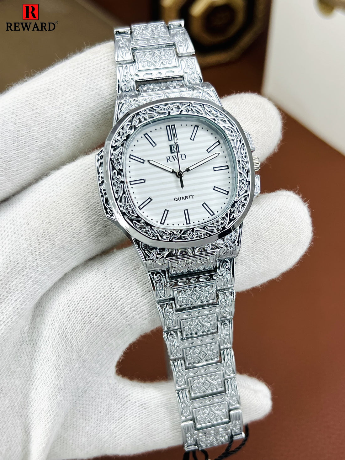 Patek Phillips Embossed Stainless Steel