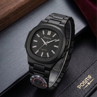 Elegance Luxury Watch – Silver Stainless Steel with Horizontally Embossed Dial