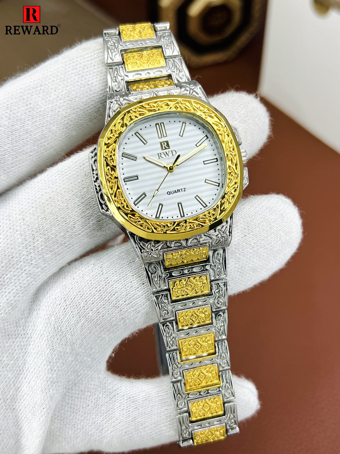 Patek Phillips Embossed Stainless Steel