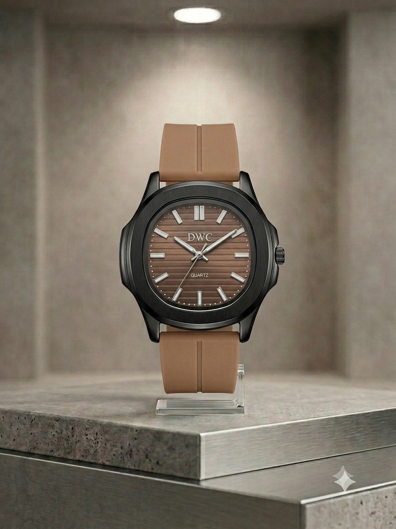 Patik Philippe Style Nautilus – Signature Black Dial & Integrated Matte Strap with Megnat Lock