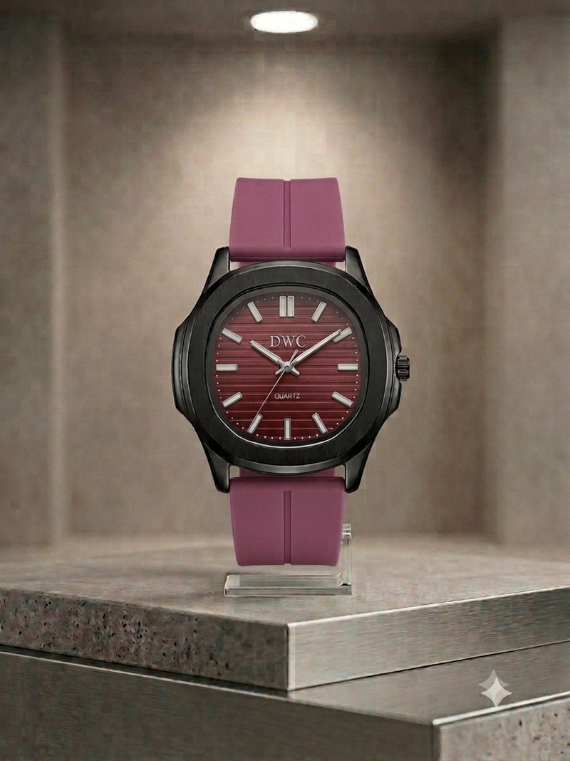 Patik Philippe Style Nautilus – Signature Black Dial & Integrated Matte Strap with Megnat Lock