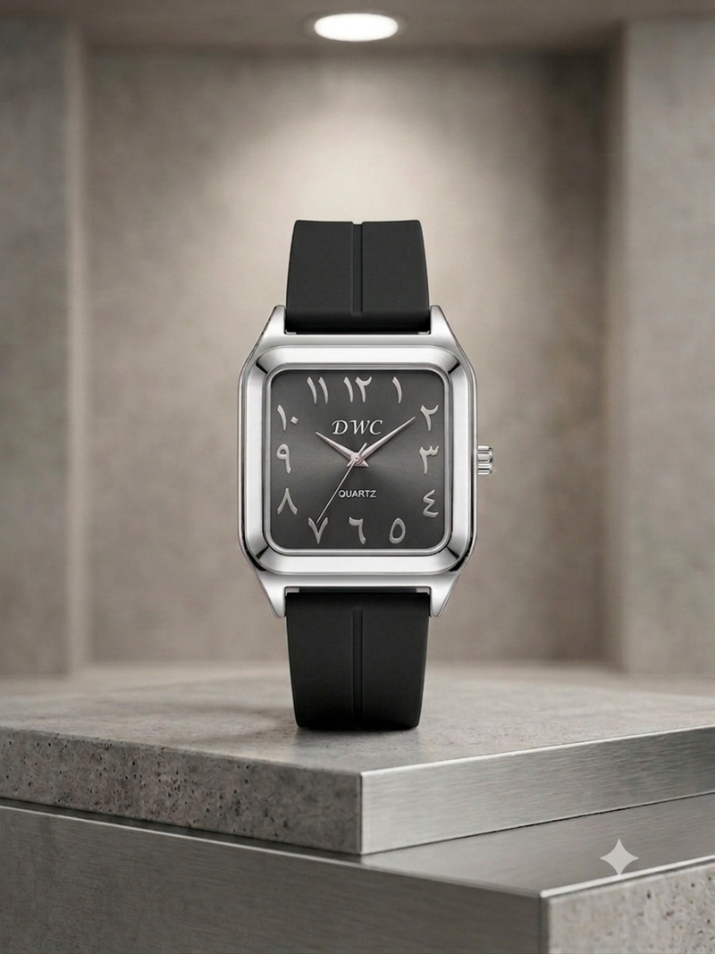 Royal Monochrome | Modern Arabic Numeral Timepiece
