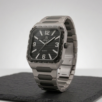 Executive Series: Classic Square Watch Old Money Design Stainless Steel Chain