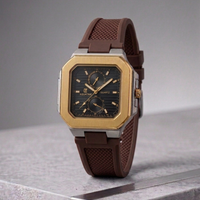 Premium Men's Sports Watch Rubber Strap, Durable Polycarbonate Case, and Precision Quartz Movement
