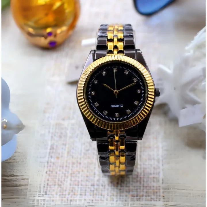 Two-Tone Stainless Steel Chain Watch