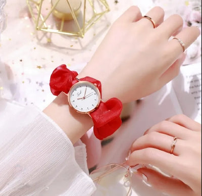 Korean Style Scrunchie Watch for Women