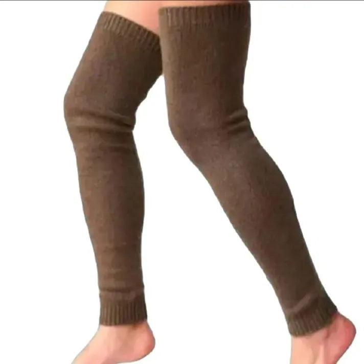 Woolen Thermal Leg Warmers – Unisex Winter Knee High Sleeves 1