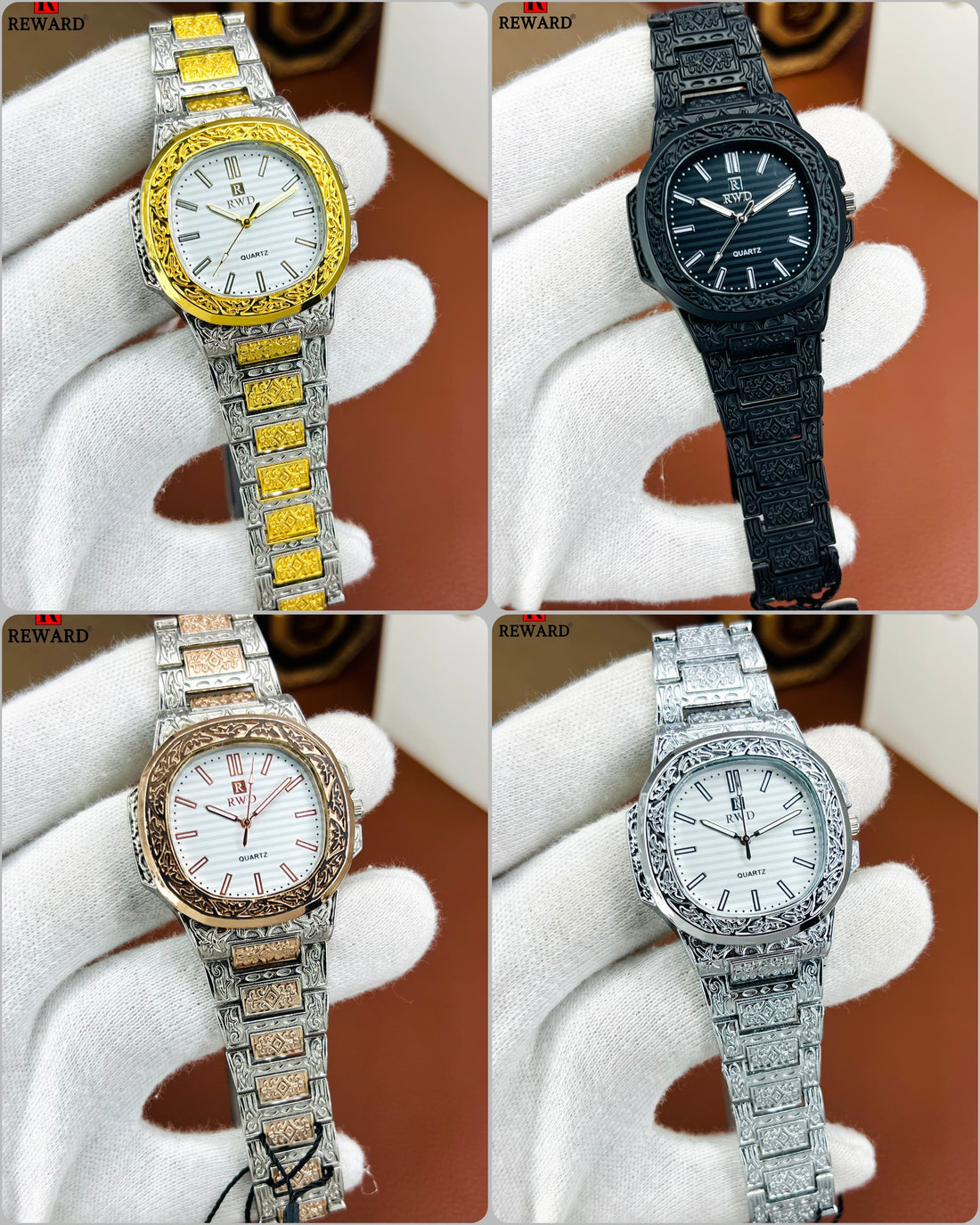 Patek Phillips Embossed Stainless Steel