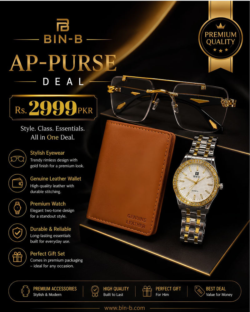 AP Watch-Glasses-Purse Deal 3 in 1
