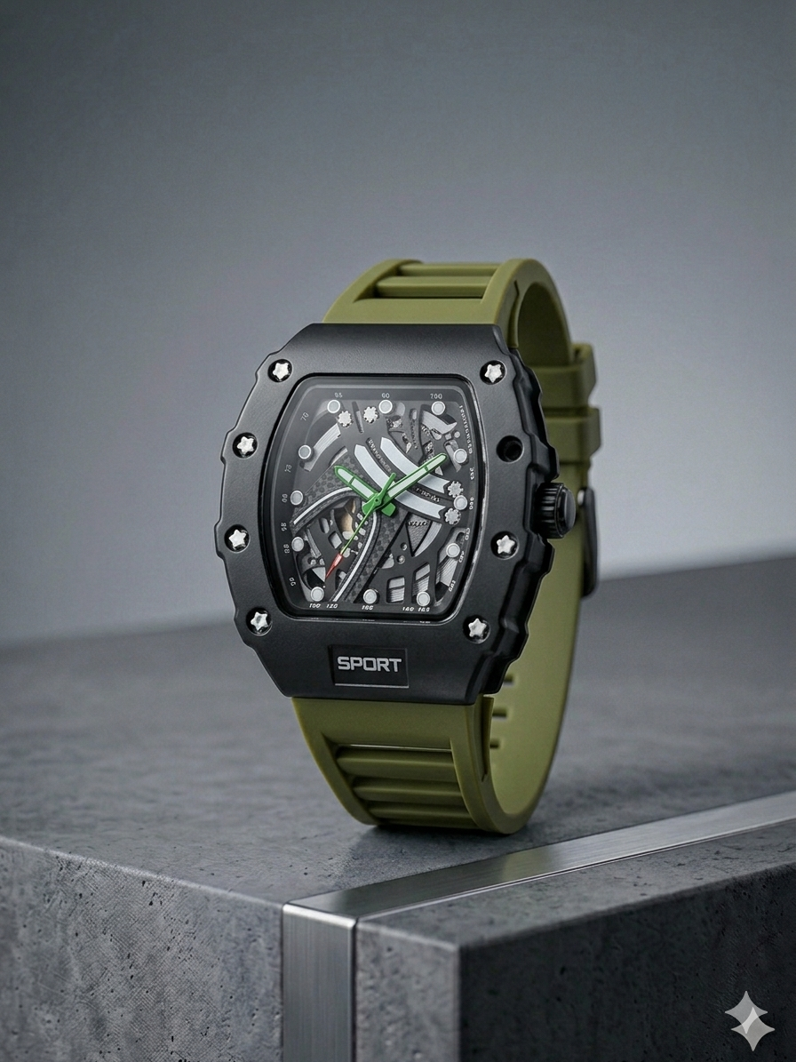 Franck Muller Vanguard-Style Sport Watch (Fiber Case)