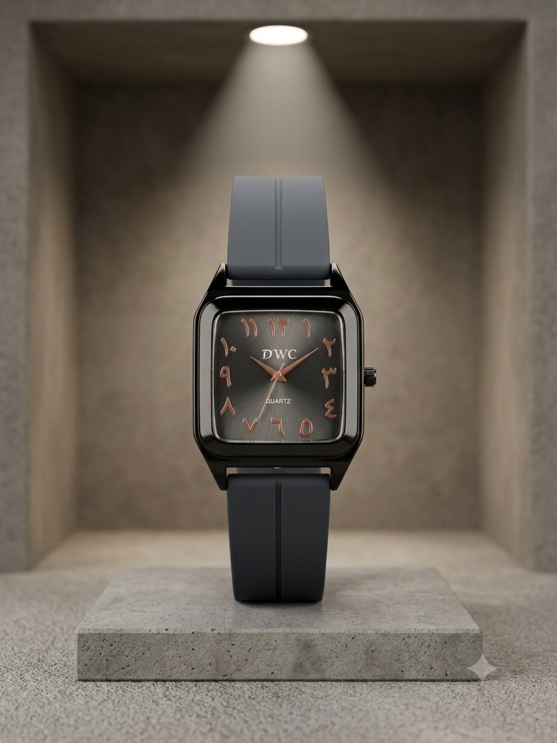 Royal Monochrome | Modern Arabic Numeral Timepiece