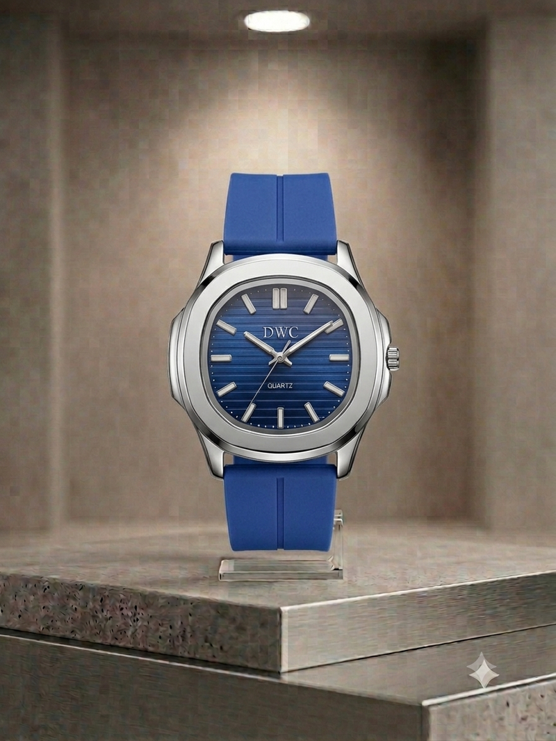 Patik Philippe Style Nautilus – Signature Black Dial & Integrated Matte Strap with Megnat Lock