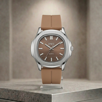 Patik Philippe Style Nautilus – Signature Black Dial & Integrated Matte Strap with Megnat Lock