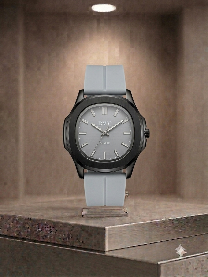 Patik Philippe Style Nautilus – Signature Black Dial & Integrated Matte Strap with Megnat Lock