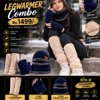 BIN-B Legwarmer Combo – Premium Velvet Winter Set And Gloves