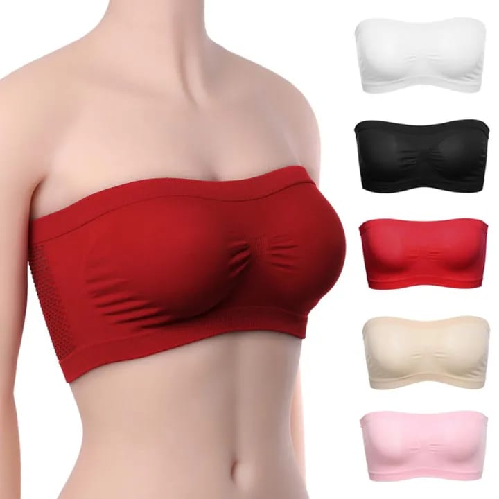 Seamless Strapless Tube Bra for Women