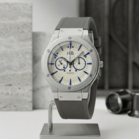 Daimond Glass Hublot Sporty Men’s Silicone Strap Watch