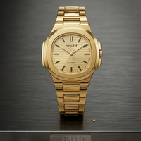 Elegance Luxury Watch – Silver Stainless Steel with Horizontally Embossed Dial