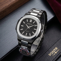 Elegance Luxury Watch – Silver Stainless Steel with Horizontally Embossed Dial
