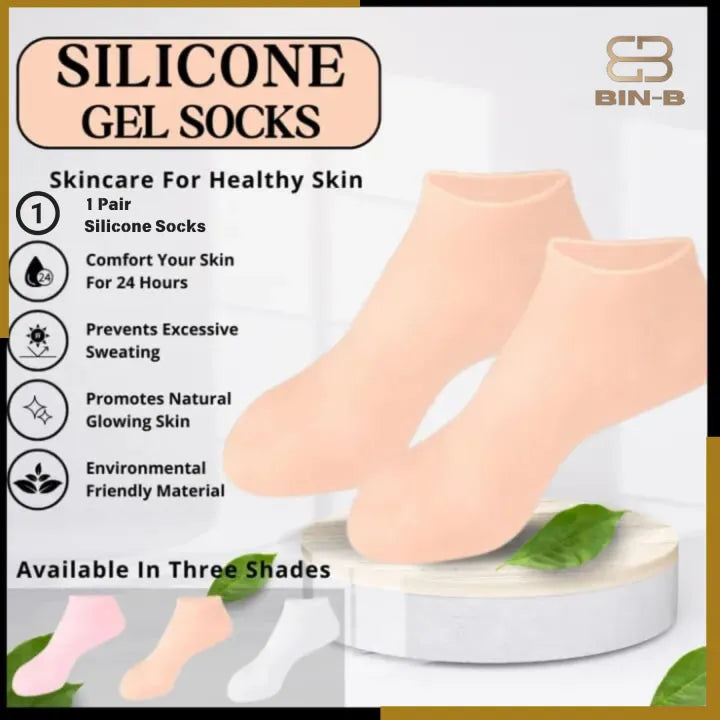1 Pair Silicone Gel Moisturizing Socks
