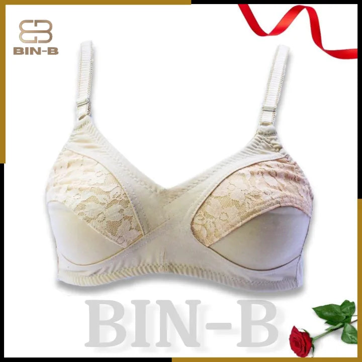 Half Net Cotton Jersey Bra for Women
