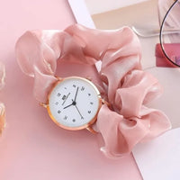 Korean Style Scrunchie Watch for Women