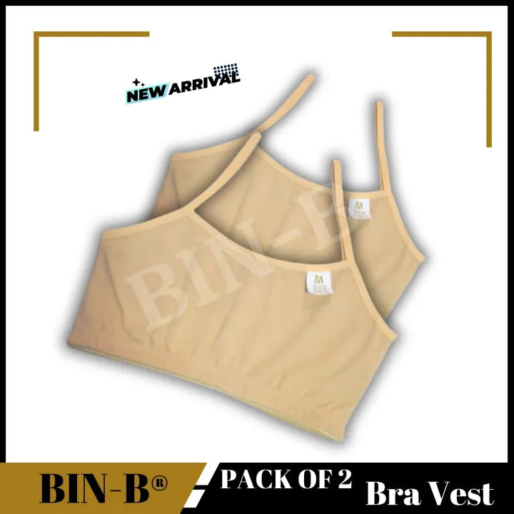 Pack of 2 – Cotton Bra Vests for Girls